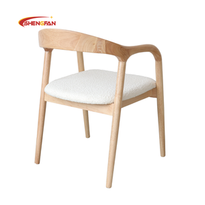 Ghế ăn kiểu Âu, khuyến mãi nóng, chất liệu gỗ beech nguyên khối, màu óc chó, ghế gỗ bọc vải, ghế ăn kiểu Hans có tay vịn - Product Image 3