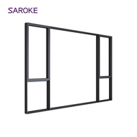 Ventana de Aluminio con Marco Ultra Delgado, Estilo Moderno y Minimalista, con Manija Oculta y Apertura Exterior
