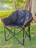 Chaise de camping pliante en métal, style minimaliste italien, portable, rembourrée, double couche, surdimensionnée, pour l'extérieur