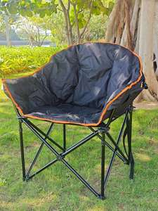 Chaise de <span class=keywords><strong>camping</strong></span> pliante en métal, style minimaliste italien, portable, rembourrée, double couche, surdimensionnée, pour l'extérieur - Product Image 5