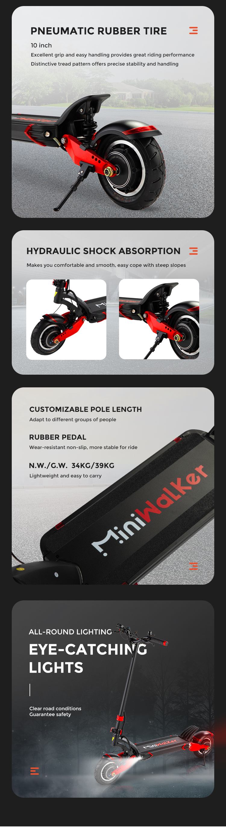 Eu us au warehouse power off-road electric scooter off-road 60mph long range 65km e scooter