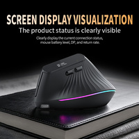 Mouse Vertikal Isi Ulang Ergonomis Optik Tri Mode Nirkabel untuk Komputer Desktop Laptop