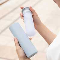 Bouteille isotherme Superfit en acier inoxydable et silicone, bouteille magique étanche et portable pour boissons chaudes ou froides