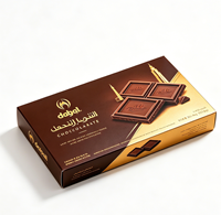 Boîtes d'emballage pliables de luxe pour chocolat, en feuille d'or comestible de qualité alimentaire, fabriquées sur mesure à partir de matériaux recyclés réutilisables
