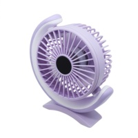 Ventilateur de table compact rechargeable en forme de lune, mini ventilateur portable, inclinaison réglable, silencieux, pour voiture, extérieur, en plastique