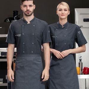 Uniformes de style italien Teppanyaki, Kimono, acceptant les commandes à faible MOQ, couleur personnalisée, uniforme de chef avec 6 sacs et pantalon - Product Image 1