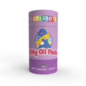 Superdots 12 रंग कला तेल pastels सेट बारी बारी से कलम धो सकते हैं रेशमी चित्रांकनी छड़ी बच्चों छात्र स्टेशनरी