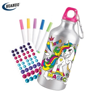 Idée cadeau créative : créez votre propre bouteille d'eau colorée, bouteille d'eau à colorier soi-même - Product Image 3