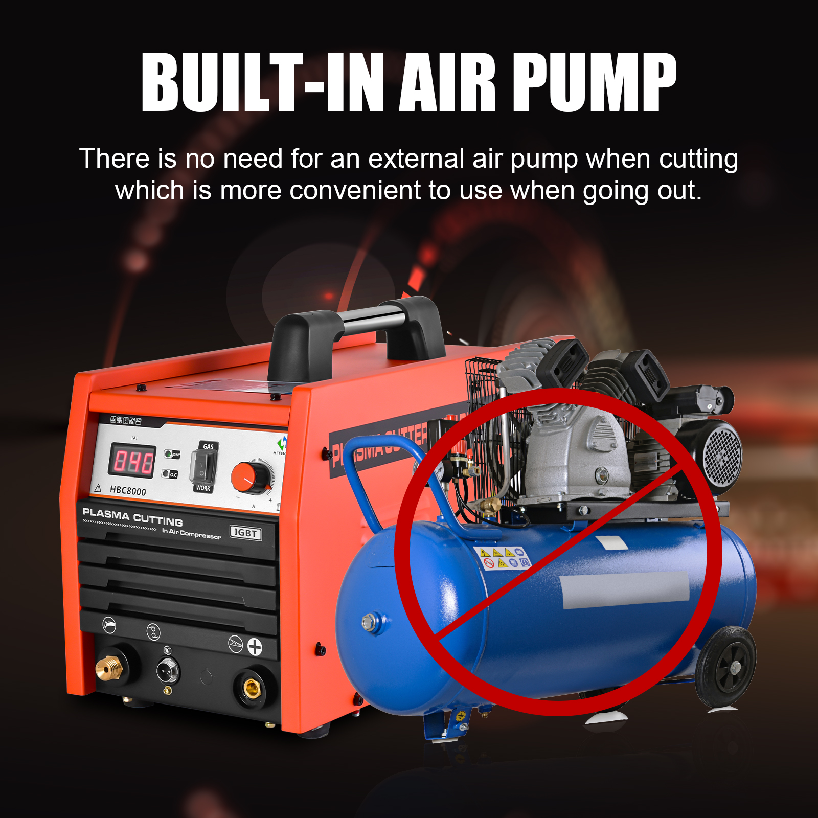 HITBOX HBC8000 Plasma Cutter - 40amp Real Current Cutting