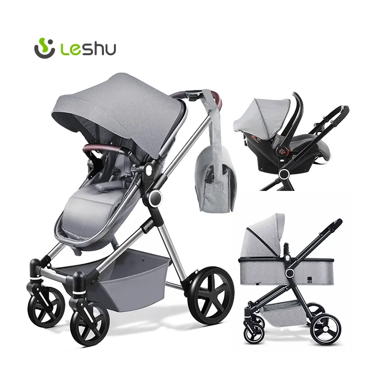 Wholesale Amazon Foldable Pram Baby Stroller Manufacturer 3 In 1 Pushchair Baby Carriage Buggy Travel Luxury Stroller For Babies