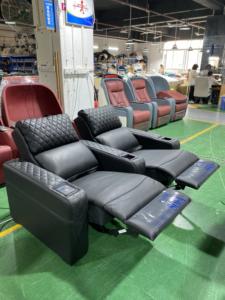 Sang Trọng Điện Có Thể Ngả Ghế Đôi Rạp Chiếu Phim Sofa Hiện Đại Rạp Hát Tại Nhà Đồ Nội Thất Với Kim Cương Khâu Chính Hãng Chất Liệu Da - Product Image 2