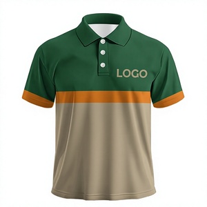 Camiseta Polo Personalizada para Hombre de Fábrica Directa en Bloques de Color Azul-Gris con un Diseño Simple y Elegante, Adecuada para Uso Diario - Product Image 5