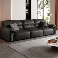 Canapé d'angle modulable en cuir synthétique au design italien moderne, avec structure en bois extensible WMJ