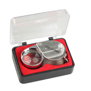 धातु खोल + ग्लास लेंस ज्वैलर्स लाउप मैग्निफायर 30x21 मिमी गहने आवर्धक ग्लास लूप - Product Image 1