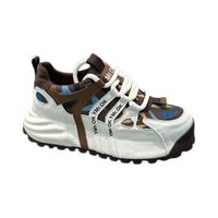 Scarpe da Uomo OEM di Lusso in Pelle e Tessuto, Design Americano Street Cool, Calzature Sportive Casual Elastiche