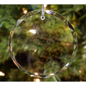 Ornements de Noël personnalisés 2025, ange sculpté à la main dans du verre de cristal, vente chaude avec technique de gravure, artisan direct - Product Image 1