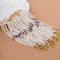 Bracelet de perles violettes naturelles d'eau douce de 6 à 8 pouces, plaqué or, plaqué argent sterling, bijoux élégants pour femmes