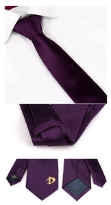 ربطات عنق رجالية مصنوعة يدويًا من البوليستر الصلب، بشعار وألوان مخصصة، ربطات عنق شخصية للزي الرسمي بنمط مخطط - Product Image 2