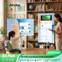 Écran interactif éducatif capacitif 40 points 4K Android 14 de 43 pouces avec lamination intégrale et protection oculaire pour l'apprentissage des enfants
