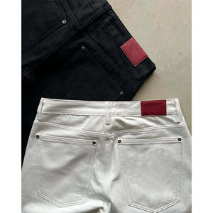 Jeans de mezclilla japonesa selvedge personalizados al por mayor con logo, de pierna ancha, de peso pesado, para hombre, estilo baggy, rectos, de alta calidad - Product Image 2