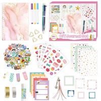 Ensemble de cahiers pour enfants autocollants filles adolescents cadeau d'anniversaire journal scrapbook manuel bricolage journal ensemble cadeau pour les écoliers