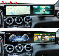 Navihua Carplay pantalla Dual 12,3 Android 13 para Mercedes Benz C W205 GLC X253 2015-2022 reproductor Multimedia de navegación GPS para coche