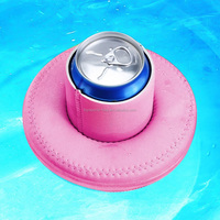 Porte-boisson flottant en néoprène uni blanc été réutilisable peut manches boisson piscine flotteurs porte-gobelets