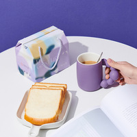 Taza de Cerámica de Porcelana de 12 oz, Apta para Lavavajillas y Microondas, con Logotipo Personalizable, Colorida, Taza de Café de Cerámica con Caja de Regalo a Color