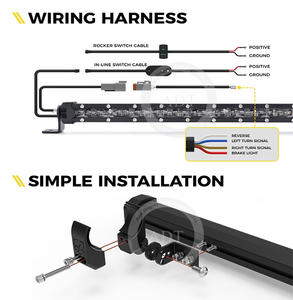 Barre lumineuse arrière universelle ultra-mince tout-terrain ATV/UTV 38 pouces 36W LED, étanche IP67 avec 9 modes de clignotement stroboscopique pour RZR <span class=keywords><strong>SSV</strong></span> - Product Image 3