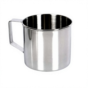 Taille et forme personnalisées tasse à lait eau design fabuleux en acier inoxydable couleur argent tasse à mule de Moscou par les arts de la maison - Product Image 1