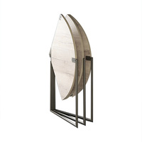 Klappbarer Runder Holz-Esstisch Multifunktional Minimalistisch Modern Luxuriös Beweglich für Kleine Wohnungen Nordischer Stil