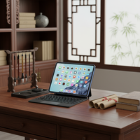 Keyboard Ultra Tipis USB-C dengan Touchpad Magnetik Nirkabel RGB Backlit untuk iPad Generasi ke-10 A16 11 inci Tata Letak Multibahasa