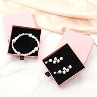 Tiroir de luxe cadeau papier carton logo personnalisé imprimé bracelet en velours boucle d'oreille collier bague emballage boîte à bijoux