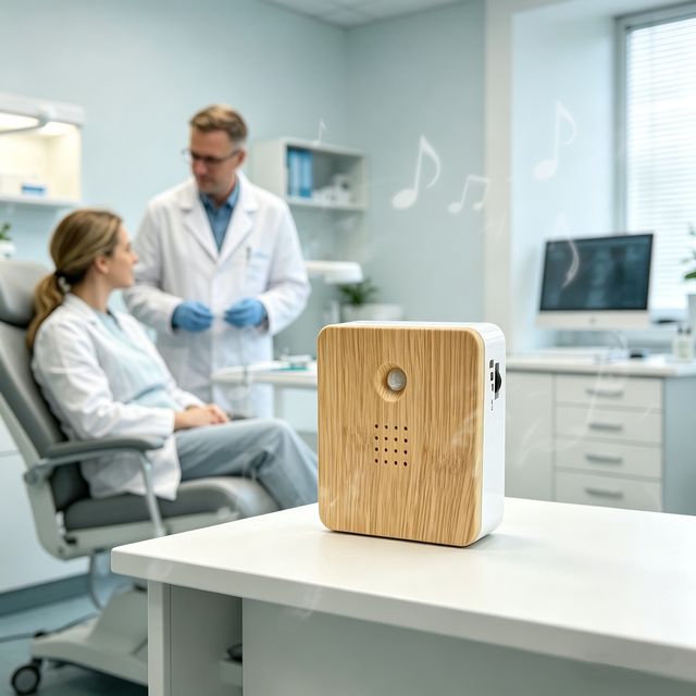 PIR White Noise Machine for Clinics Masks Sensitive Conversations Reduces Patient Anxiety and Creates Relaxing Environment