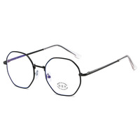 Monture de lunettes octogonale en métal pour femmes, légère, optique, sans ordonnance, plusieurs couleurs disponibles