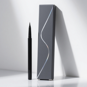 Embout de cheveux fins de 1mm, emballage noir et <span class=keywords><strong>blanc</strong></span>, eyeliner <span class=keywords><strong>liquide</strong></span> imperméable et résistant aux taches, longue durée, 24 h, logo personnalisé - Product Image 1