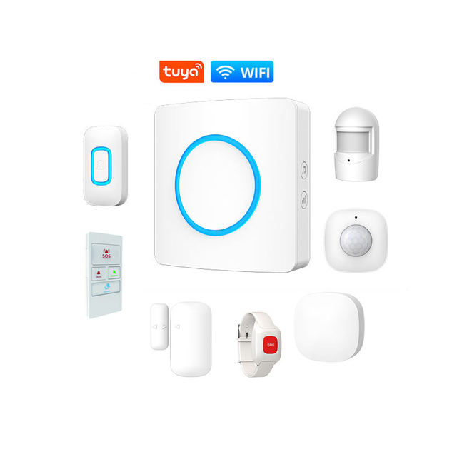 Premium Home Security Gateway Kit ABS Wireless Alarm System PIR Motion Sensor Vibration Detector Water Resistant Tuya App for