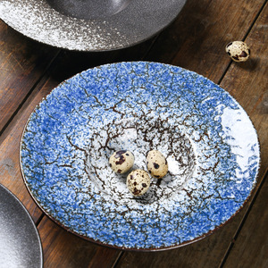 Assiette à soupe en céramique de style japonais rétro, de luxe léger, compatible micro-ondes, pour la vente en gros, motifs spaghetti et salade, marque XINWEE - Product Image 4