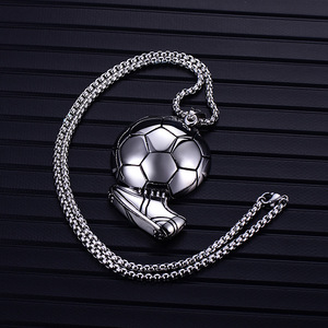 European American Fashion <strong>Football</strong> Pendant Necklace Unisex Alloy Chain Casual Sporty Jewelry Wholesale 2026 - Product Image 3