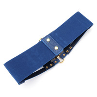 Corset large en cuir pour femmes avec cinq anneaux en or ou en argent.