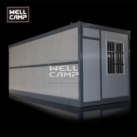 WELLCAMP – Maison conteneur pliable 20 pieds, directement de l'usine, abordable, modulaire, préfabriquée, mini-maison, cabane portable, bureau, hôtel
