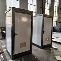 Toilettes portables en structure acier prêtes à l'emploi, sanitaires modulaires en panneaux sandwich pour sites publics et événements en plein air