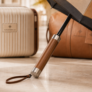 Parapluie de golf de luxe avec poignée en bois, accessoires de tourisme de marque, cadre en fibre de verre de 14 mm, résistant au vent jusqu'à 60 mph, tissu 210T, logo personnalisé - Product Image 2