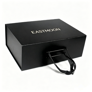 Matte Color Foldable <b>Magnetic</b> Gift <b>Box</b> Detachable Ribbon Handle Collapsible Custom Printed Gift Packaging <b>Box</b> - Product Image 4
