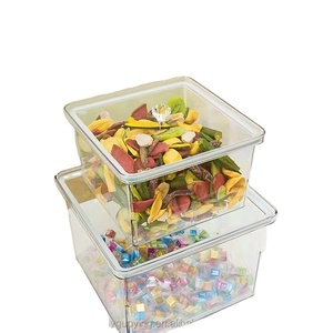 Boîte de rangement alimentaire <span class=keywords><strong>vide</strong></span> transparente personnalisée GY, boîte en plastique avec couvercle hermétique 9L sans BPA pour confiserie, mariage - Product Image 3