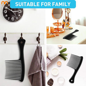 Peine picador plano de dientes anchos para salón de peluquería al por mayor peines de hacha de peluquería de plástico para el hogar con logotipo personalizado - Product Image 6