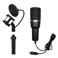 Microphone USB professionnel à condensateur pour PC, ordinateur portable, studio d'enregistrement, chant, jeux, streaming
