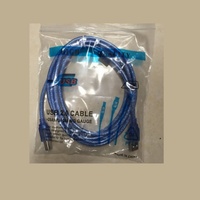 Cable de Extensión para Impresora con Puerto Cuadrado Transparente Azul USB2.0 3A de Carga Rápida, Blindaje de PVC y Cobre Puro, para Computadora, en Stock