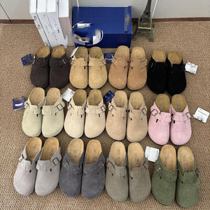 Sabots et mules de créateur en liège et cuir véritable, style <span class=keywords><strong>Birkenstock</strong></span>, pour femmes et hommes, de haute qualité, antidérapants, en <span class=keywords><strong>daim</strong></span>, pour la plage - Product Image 6