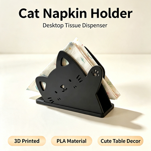 Porta Servilletas con Diseño de Gato de la Suerte Impreso en 3D, Bonito Soporte para Servilletas con Forma de Gato que Hace Señas, Decoración para Mesa del Hogar, Organizador de Servilletas de Escritorio - Product Image 4